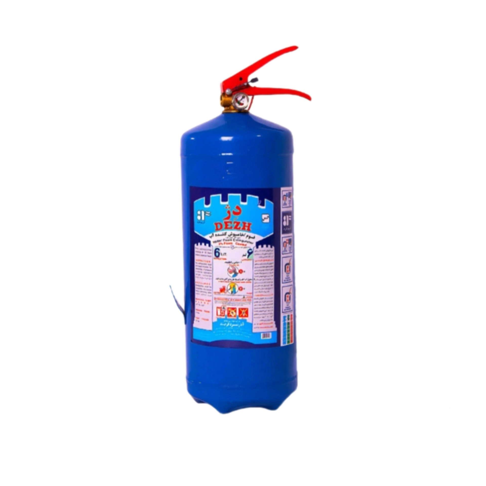 کپسول آتش نشانی ۶ کیلویی آب و گاز دژ  6 kg water and gas fire extinguisher for the fortress