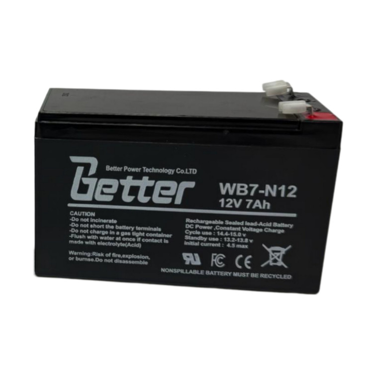 باتری ۱۲ ولت 7 آمپر پاور بتر _ باتری ۱۲ ولت _ باتری بتر _ باتری اعلام حریق _ باطری _ باطری بتر _ باطری اعلام حریق